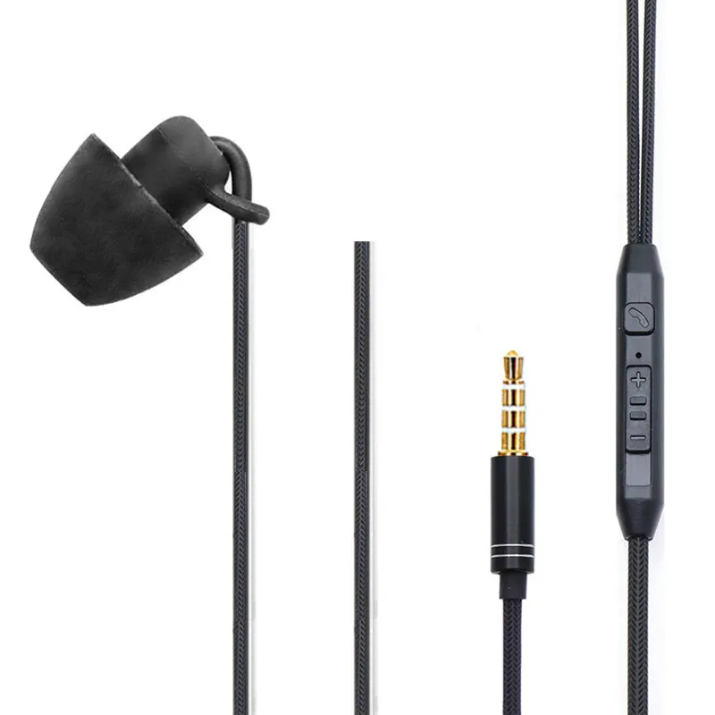 Original Sleeping earphone 1.2M High Bass Wired in-ear Headset NOICE CANCELING with Mic For Sleep only