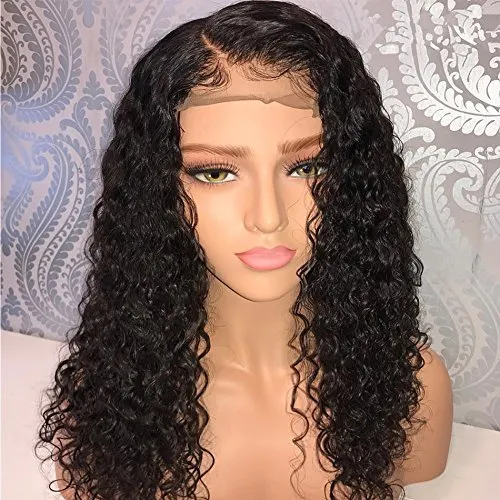 Lace Front Human Hair Wig 15” Naturally Curly Amazon.com : Siyun Show Curly Human Hair Wig 13x4 Lace Front  main image 2