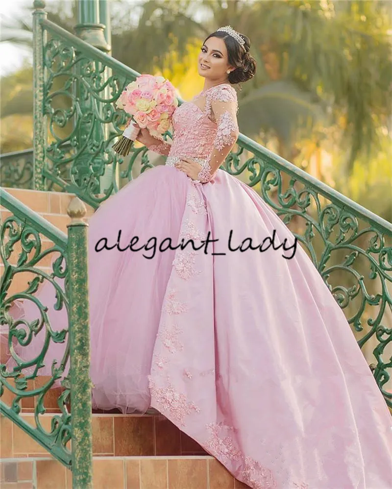 Rosa 16 vestido de Quinceanera dulce 2020 Tamaño de bola del vestido de la vendimia de Rosa 16 vestido de Quinceanera dulce 2020 Tamaño de bola del vestido de la vendimia de