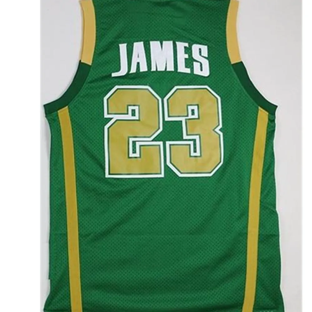 Mens Jersey LeBron James St. Vincent Mary High School Irish Basketball  Shirts #23 Stitched Draymond Green Jersey Shirts S XXL From Top_500_sports,  $10.43