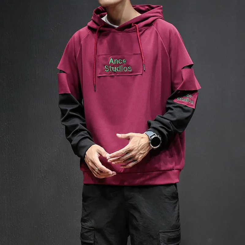 DHgate.com:Mens Patchwork Hoodie, Aesthetic Hip Hop Loose DHgate.com:Mens Patchwork Hoodie, Aesthetic Hip Hop Loose