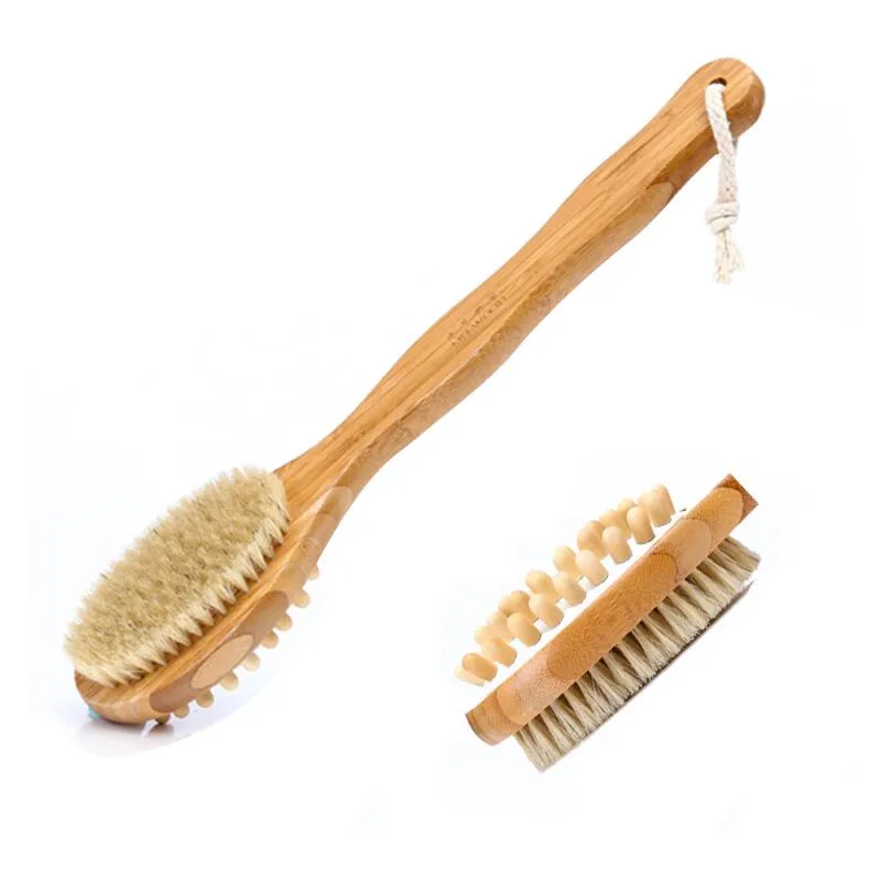 Cepillo corporal para de la piel seca y esponja la piel y cepillo