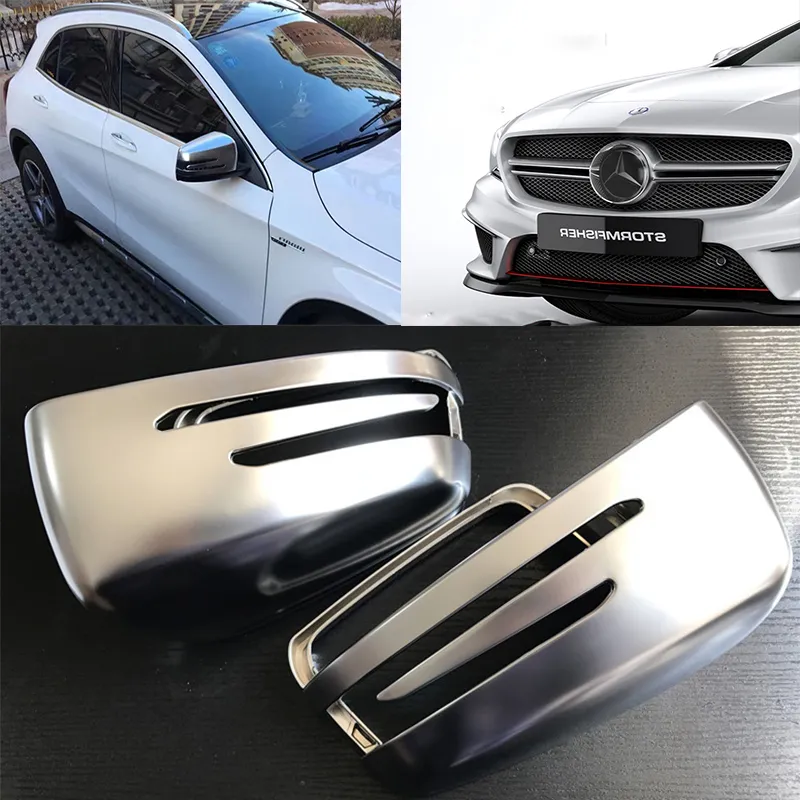 Per Mercedes-Benz ALK GLK Classe A Classe C Classe E Placcatura Opaca Specchietto retrovisore Alloggiamento Modificato Argento W204