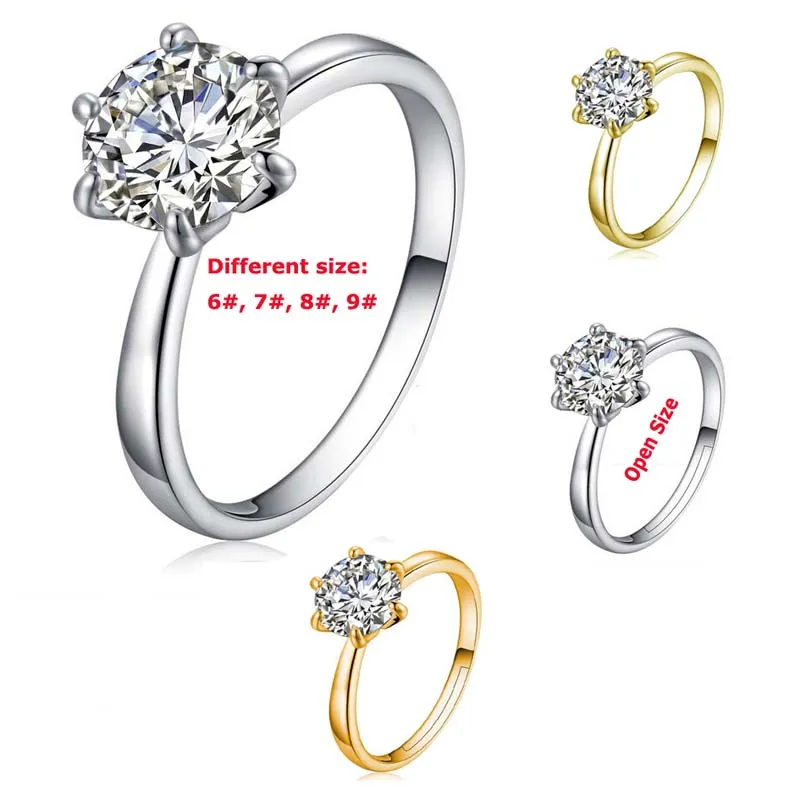 30% Sterling Silver Obrączki Dobrej Jakości Kryształowy Pierścień Pierścień Dla Kobiet Dziewczyna Party Moda Biżuteria Darmowa Wysyłka - 0001Wr