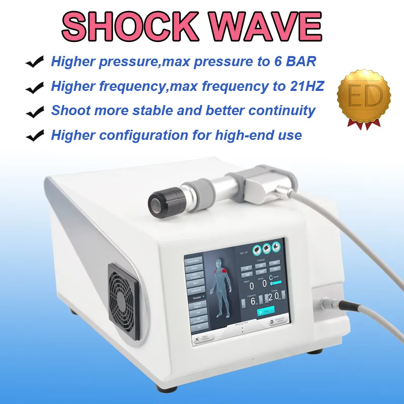 Vücut ağrısı için EdgeRatment Ekstrakorporeal Odaklı Şok Dalga Tıbbi Makinesi Yeni Sağlık Ürünü Shockwave Makineleri