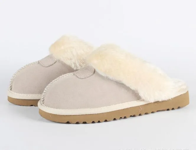 2020 Heet Verkoop Australische Klassieke Laarzen Warm Katoen Mannen En Vrouwen Slippers Koeienhuid Baotou Dlippers Snowboots Kerstcadeau maat 34-45