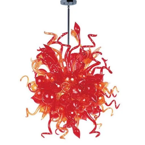 Hängsmycke Lampor Färgade Hängande CHANDELEIRS Pendant-Light För Hem Dekoration LED Lampor Style Murano Blown Glass Craftelier