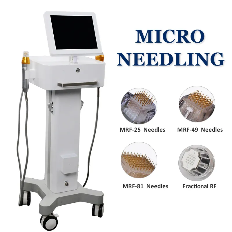 Uso clinico Dispositivo di rimozione dell'acne Microneedling RF macchina professionale per rassodare la pelle terapia con microaghi con 20 punte di aghi