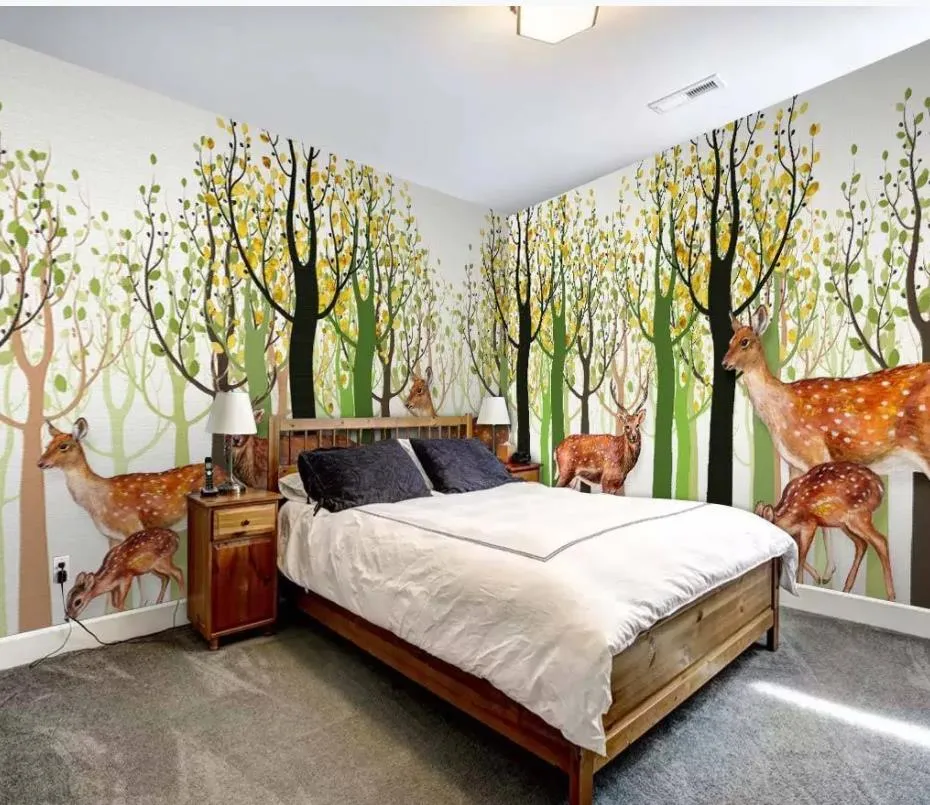 sfondi 3d naturali foto personalizzate wallpaper moderni sfondi per soggiorno pittura albero tende