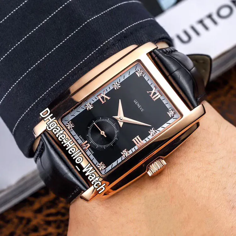 Gondolo 5124G 011 Automatic Men s silver watch with Diamond Black Dial 43mm Steel Case Leather Strap and Seconds Function Available in
