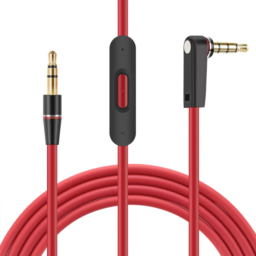 3.5mm Male to Male Control Talk Cables Replacement Audio Aux Cable For Beat Headphones Studio Solo Pro Mixr Mic Remote Cord