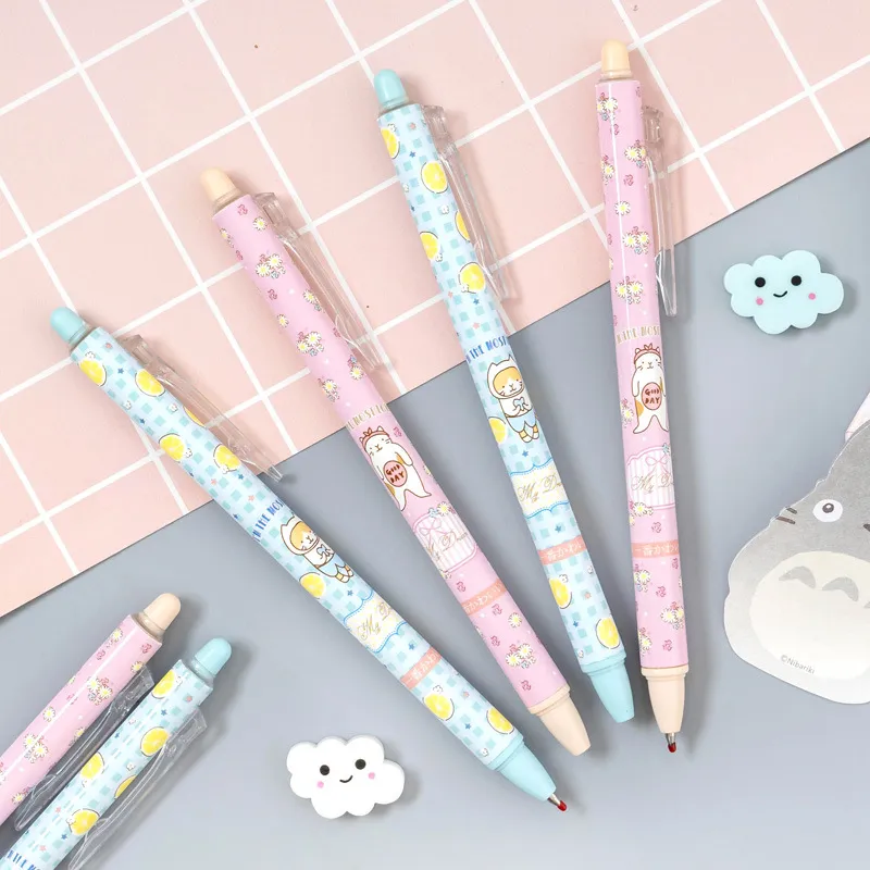 12 PCS Colored gel pens set Kawaii blue 0.5 mm ballpoint pen for journal  Cute School supplies Korean stationery