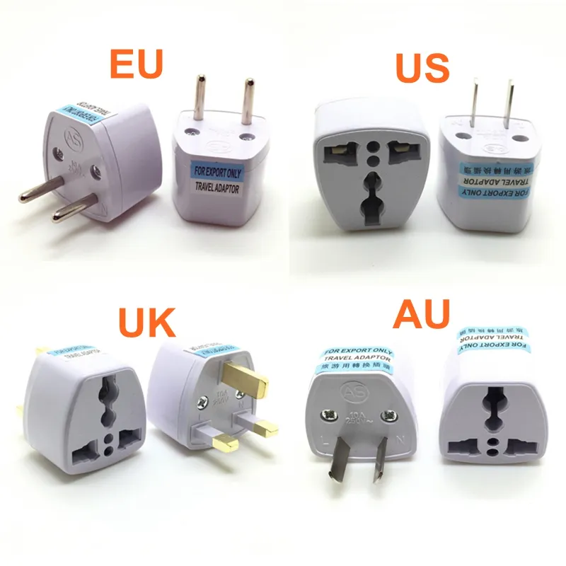 Universal Travel Wall European Plug Adapter With US, UK, AU To EU Plug  Converts AC Power To Euro Europe From Factoryglobal, $0.71