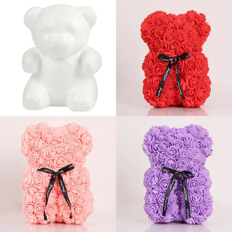 Modelado de flores Rose Bear de espuma de poligoam