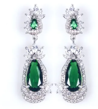prix bas de haute qualité en gros 2pcs / lots bijoux en diamant boucles d'oreilles de dame en pierre (28.6er