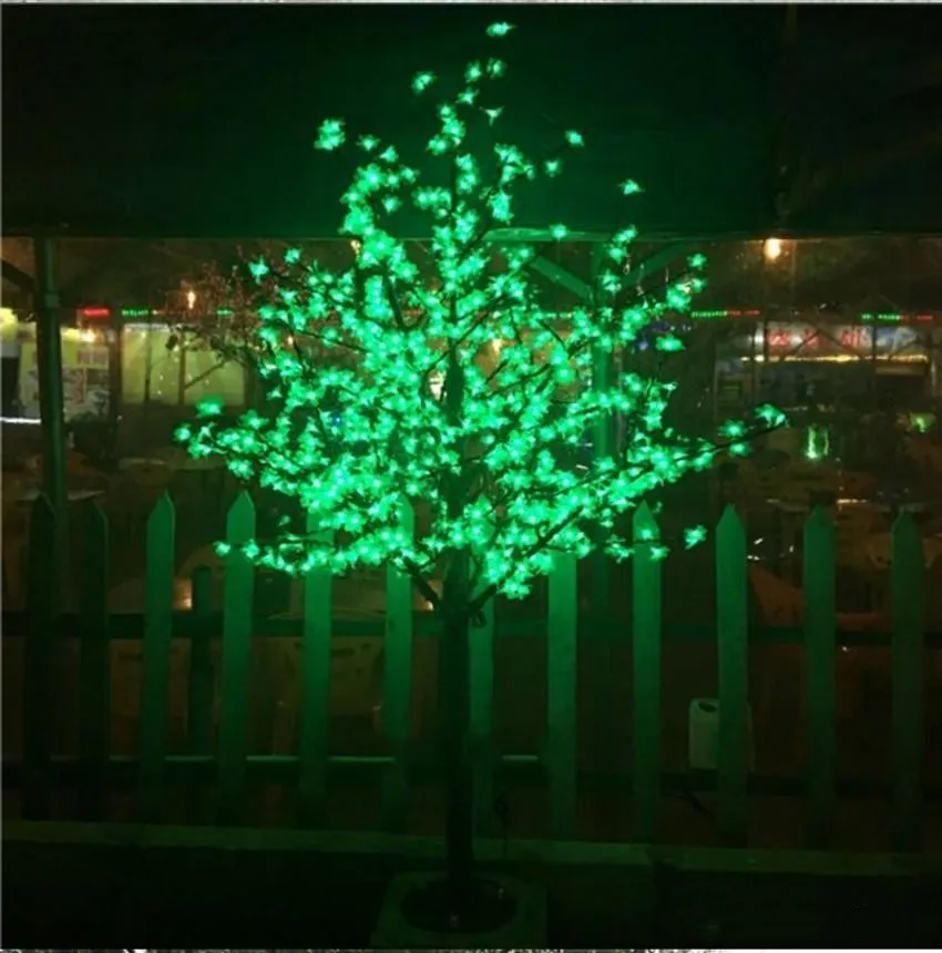 LED Cherry Blossom Tree Light 480pcs Lampadine LED 1.5m Altezza 110 220VAC Sette colori per opzione Goccia per uso esterno antipioggia