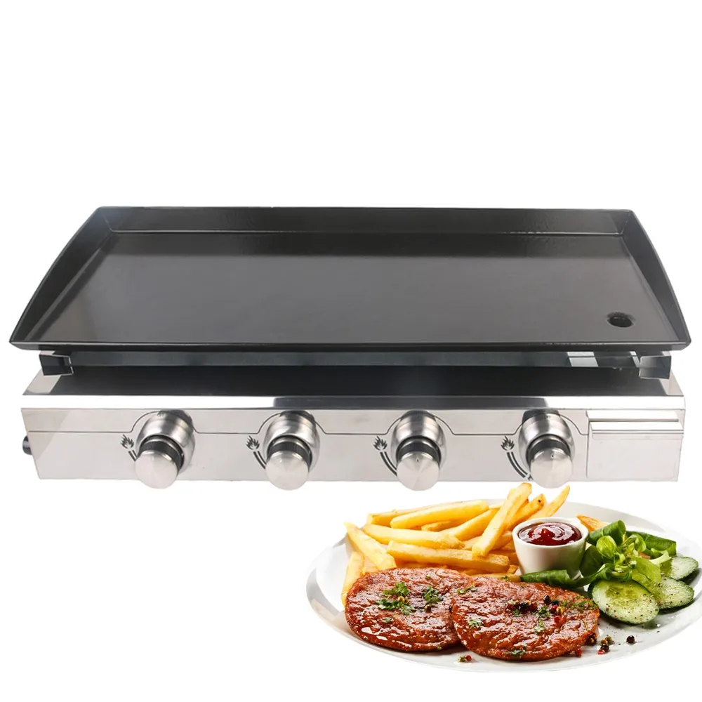 Grill/Plancha Gaz Professionnel 8 Brûleurs – Inox, Pour Restaurant, Camping Ou Événements (GPL, Neuf)
