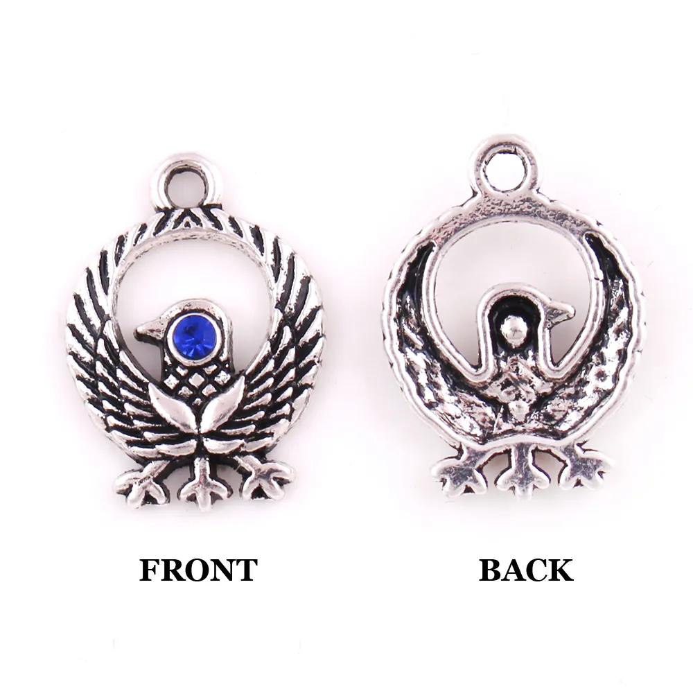 HY097 Vintage fashion design Crow of three feet charm Japanese Raven prosperity amulet pendant for women