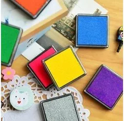 DHL 500pcs 15 colors Craft Ink pad Colorful Cartoon Ink pad for different kinds of stamps2434