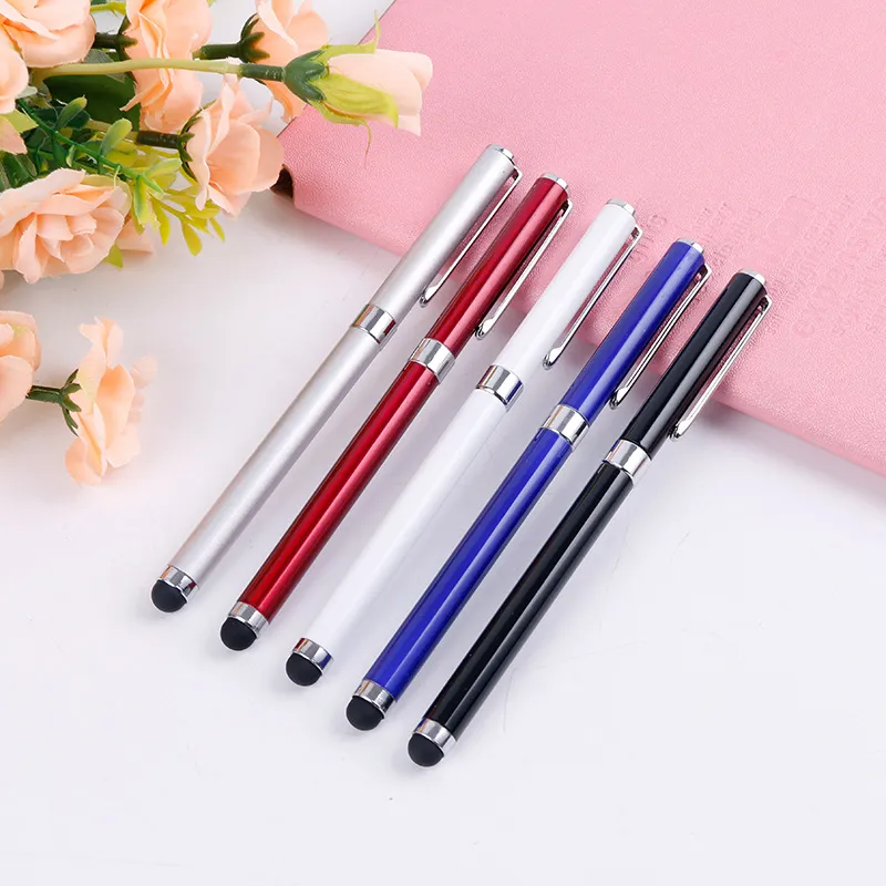 Universele luxe 2 in 1 capacitieve touchscreen tekening pen stylus pen voor iPhone voor iPad voor slimme telefoon tablet