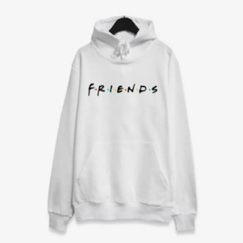 Goedkope Hot Sale Hoge Kwaliteit Dames Vrienden Letters Print Lange Mouwen Hooded Sweatshirts Vrouwelijke Hoodies Jasje Trui