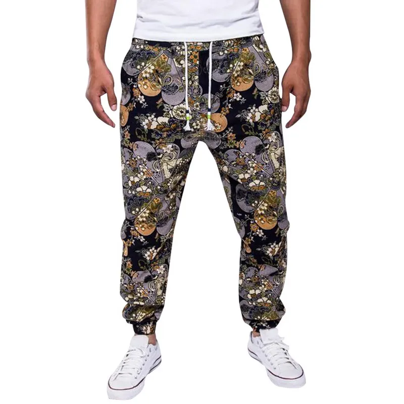 Pantalon fleuri homme best sale