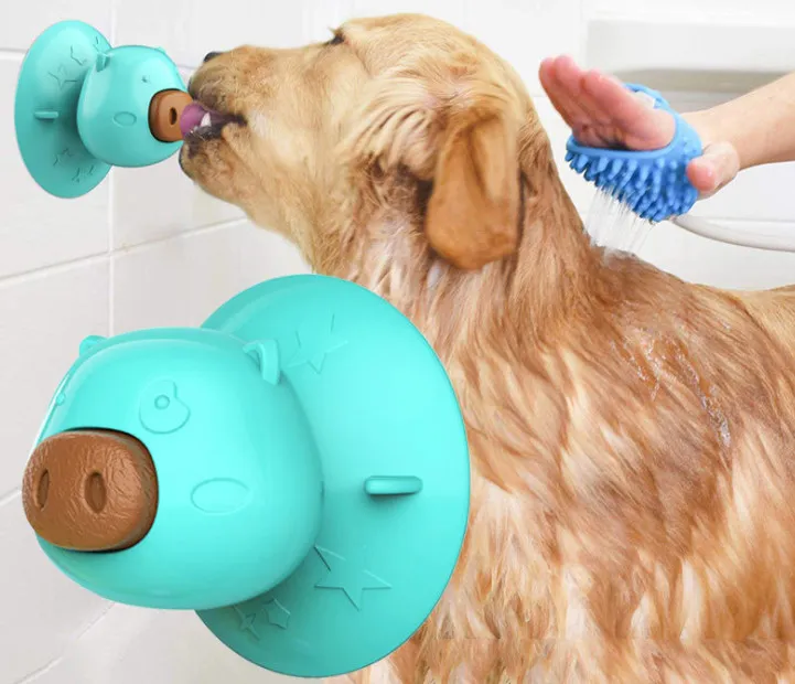 The latest pet sucker toy puzzle molar stick bite-resistant molar biscuit dog toy, sucker pet toy sucked to the wall