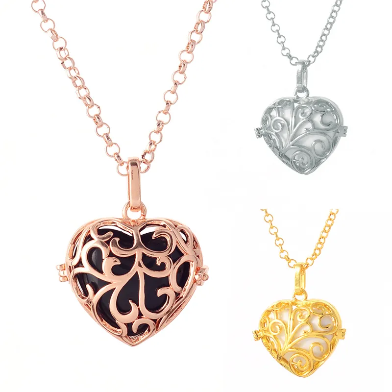 Heart Flower Harmony Bola Chiming Bell Pendant Necklaces Best Jewelry