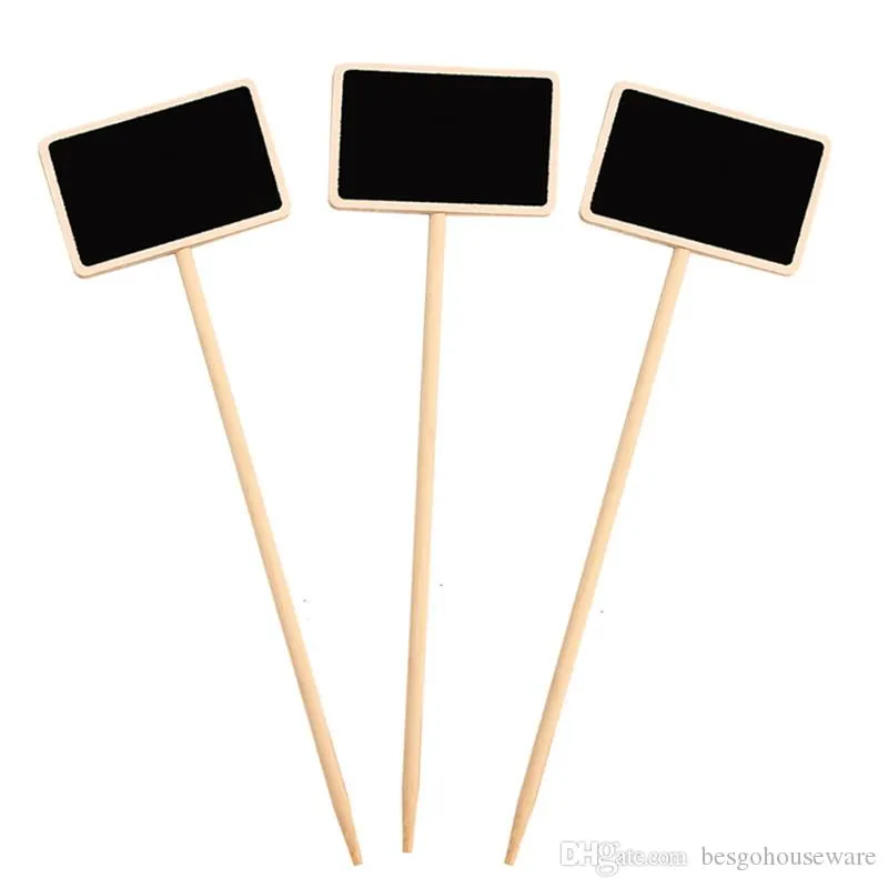 Mini Wooden Chalkboard Label Creative Party Blackboard Memo Tags Plants Flowers Tag Tag Wedding Garden Card Card BH2349 ZX