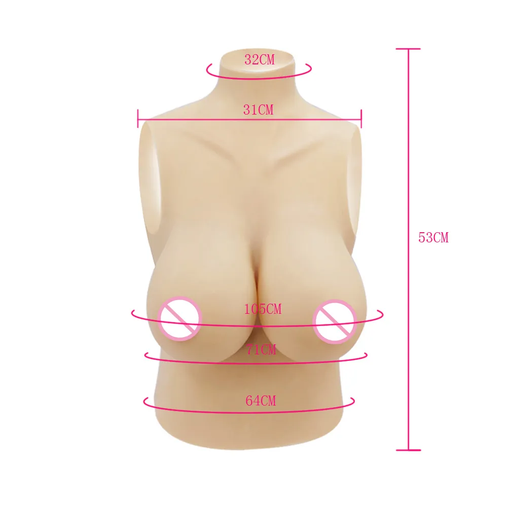 JUYO VONSAN Breast Forms Silicone Breast H Cup Realistic Fake