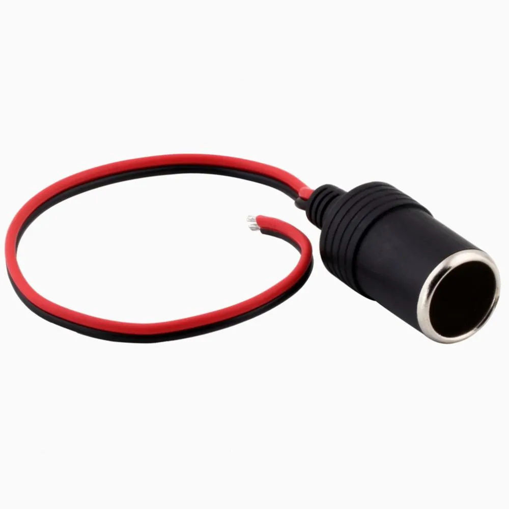 Noir Dc24v voiture allume-cigare chargeur câble femelle prise connecteur adaptateur vente chaude livraison gratuite