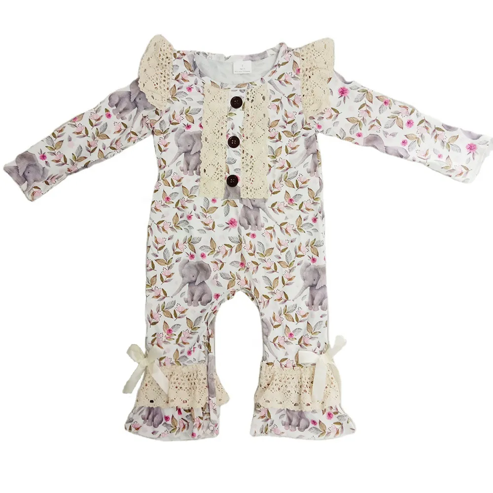 The Animals Observatory Squirrel Kids Jumpsuit - Pink Flowers – Ladida