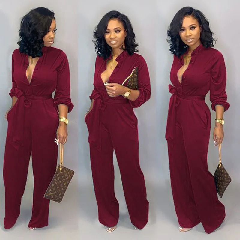 DHgate Solid Color Long Sleeve Stand Collar Romper Cardigan Jumpsuit Apparel