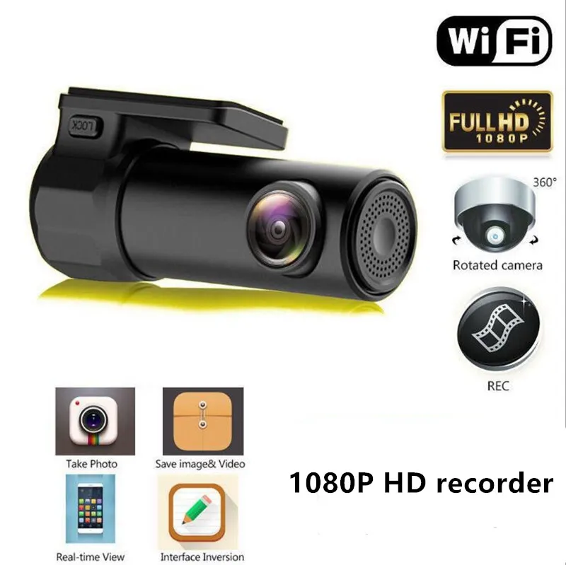HD 1080P WiFi Car DVRダッシュカムカメラビデオレコーダーオートドライビングレコーダーナイトビジョンGセンサーWDR HDR R20ワイヤレスDVRSアプリ263S