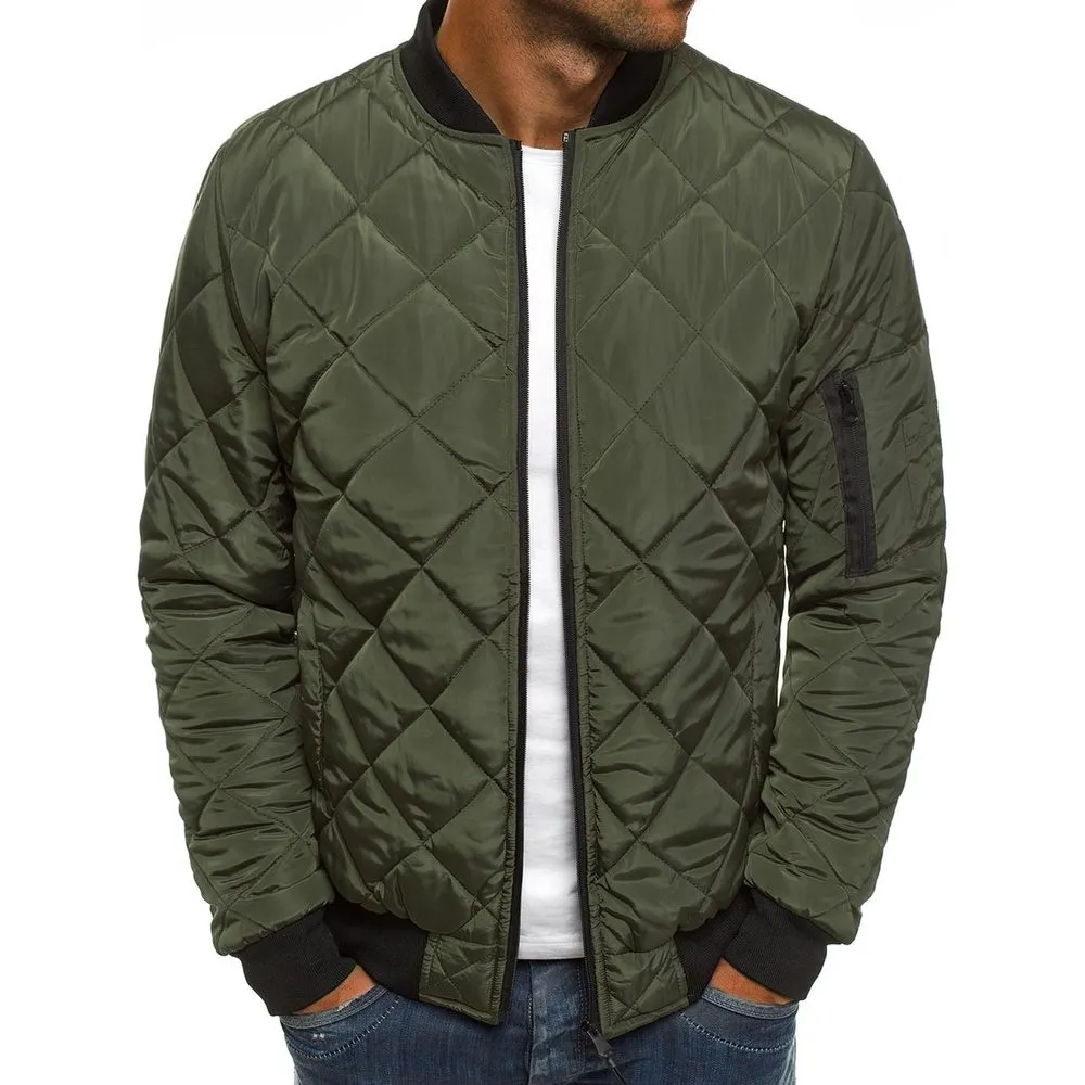 ZOGAA 2019 Mężczyźni Spring Jacket Breaker Casual Light Plaid Parka Solid Color Marka płaszcz Mężczyźni Grube Ubrania Zipper Kurtki