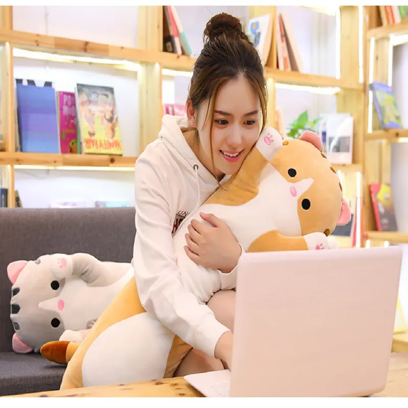 50cm70cm90cm selling Long lovely cat pillow cute cat plush toys Birthday present Sofa cushion for leaning on9518974