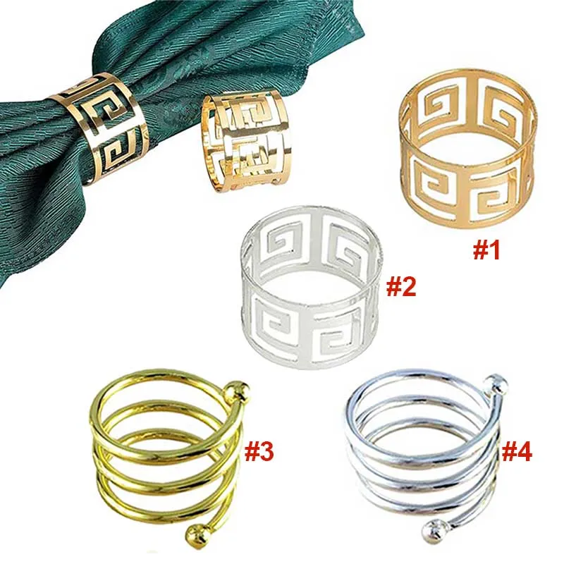 Wholesale- 6pcs Table Decoration Serviette Rings Napkin Holder West Dinner Towel Napkin Ring Party Decoration J2Y