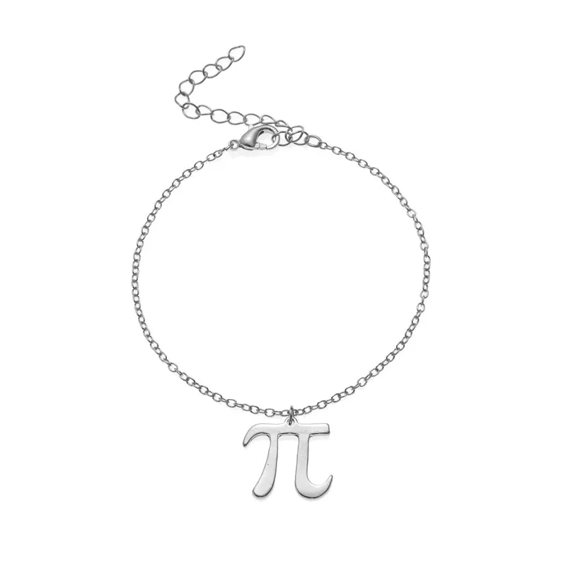 Math Pi 3.14 Symbol Number Bracelets Mathematics Science Geometry Initial Letter Digital Pai Infinite Infinity Character Teacher Jewelry