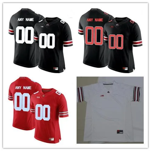 Custom Mens Ohio State Buckeyes College Football Limited bianco rosso nero grigio Personalizzato cucito qualsiasi nome numero 16 Barrett maglie S-3XL