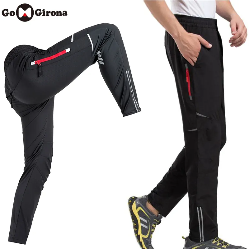 Pantaloni da bicicletta da uomo e da donna Pantaloni da ciclismo estivi riflettenti e traspiranti Abbigliamento da equitazione Pantaloni da fitness per pesca in bicicletta