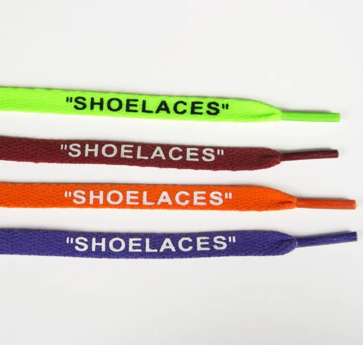 SHOELACES cheap low black green orange Custom 12 color off shoes shoelace laces fashion designer shoe lace Length 1-1.2m