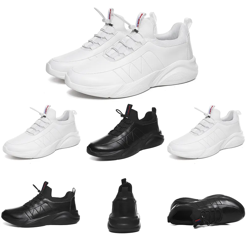 Rabattförsäljning löparskor för män Kvinnor Triple Black White Leather Platform Sports Sneakers Mens Trainers Hembakat varumärke gjorda i Kina