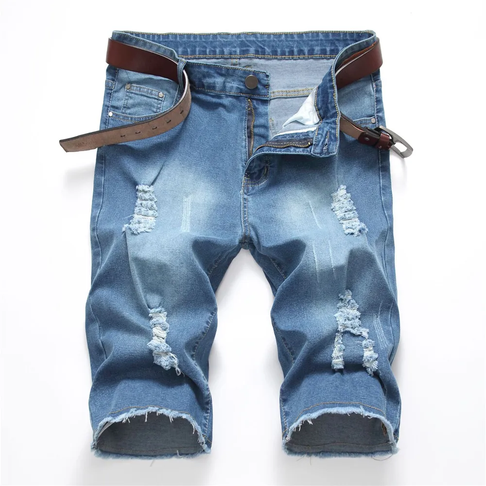 Mens capri jean shorts clearance