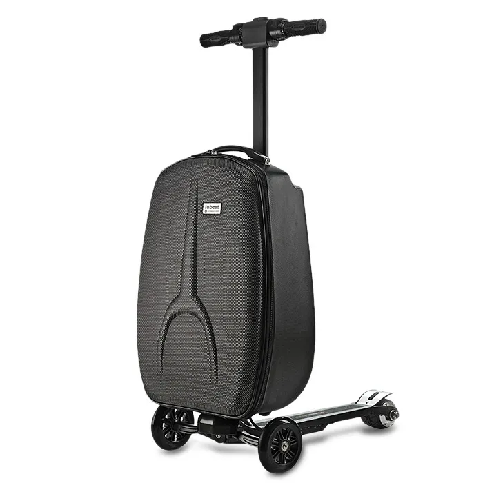 IU IUBEST - DX01 3 -hjulselektrisk resväska Scooter med polyesterbagage / aluminiumlegeringsram