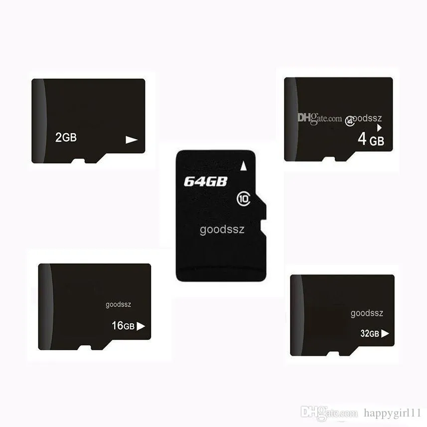 100% Capacidad real Micro SD Card Genuine 1GB 2GB 4GB 8GB 16GB 32GB 64GB Memoria TF Adaptador de tarjeta para teléfono celular MP3 / 4 Tablet PC 326