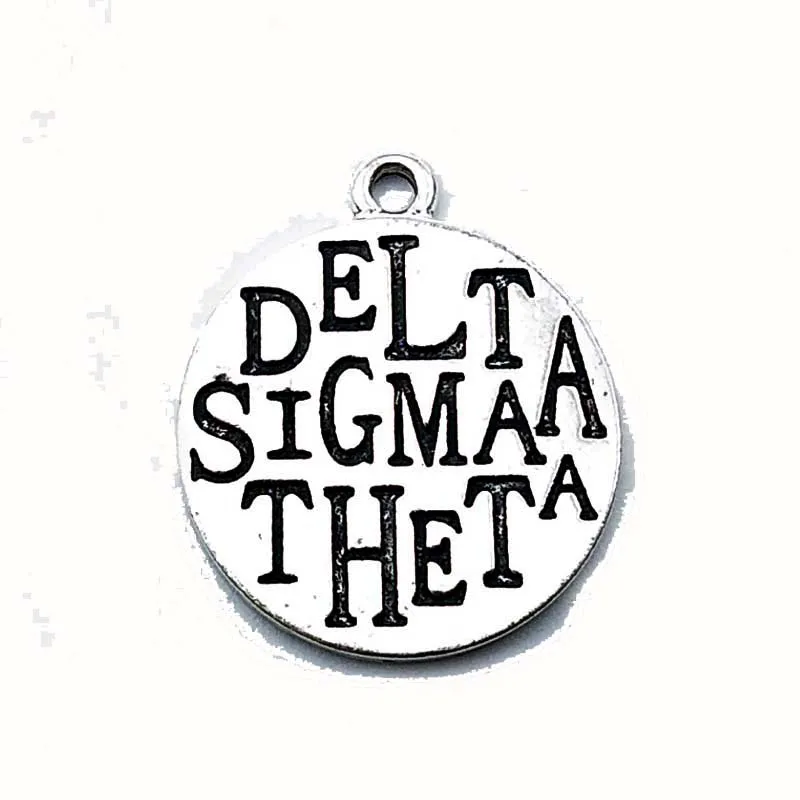 Vintage Delta Sigma Theta Sorority Gravé Lettres grecques Sorority Bijoux Pendentif charme