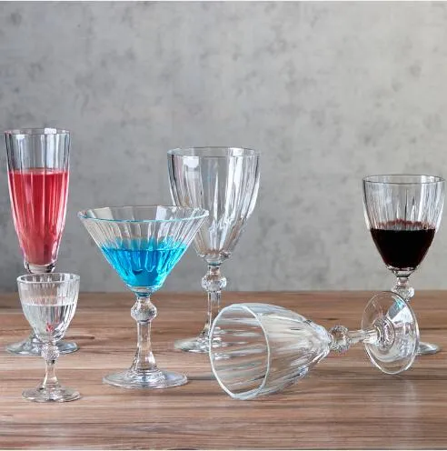 النبيذ الأحمر النظارات الإبداعية الماس كأس أوروبي الشمبانيا كأس كوكتيل الكؤوس الثلاثي
