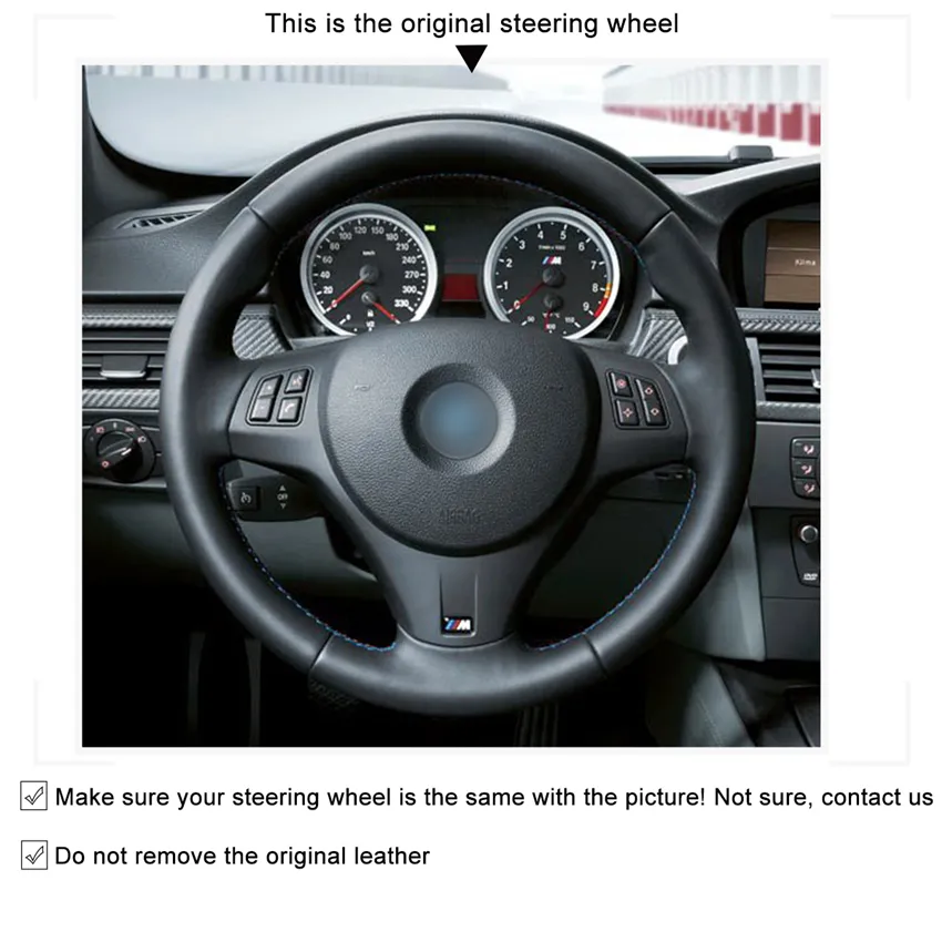 BMW E-Series M Sport Look Steering Wheel – Black Leather, Genuine OE (E81 E82 E87 E90 E91 E92)