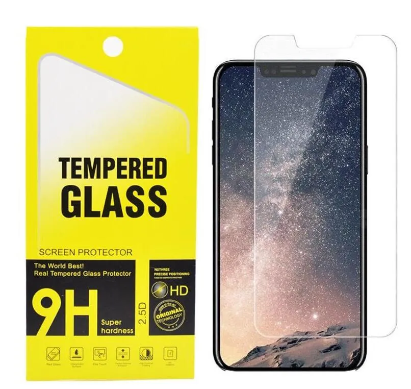 Film protecteur d'écran en verre trempé pour iphone 15 14 13 12 11 pro max 6 7 8 Plus X XR XS 9H 2.5D Anti-éclatement avec boîte