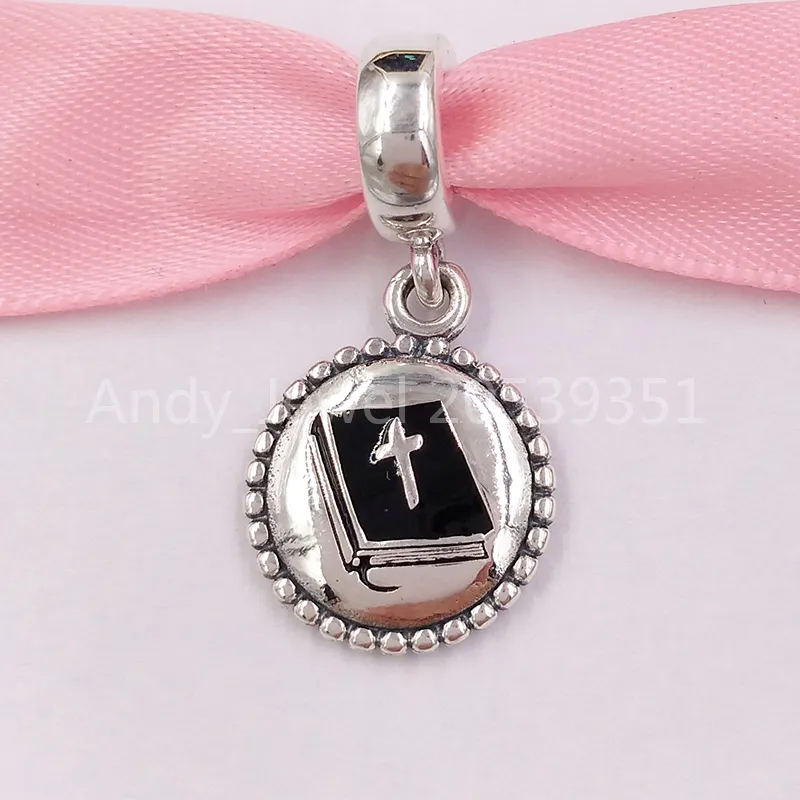  Holly Bible, Cross And Angel Dangle Charm For Bracelet